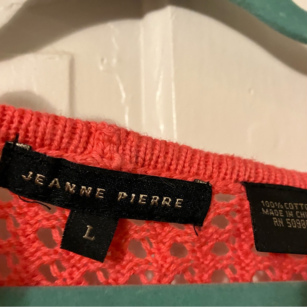 Jeanne Pierre Coral Knit Sweater